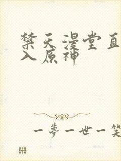 禁天漫堂直接进入原神封面