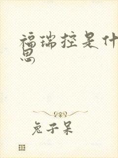 福瑞控是什么意思封面
