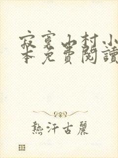 寂寞山村小说全本免费阅读