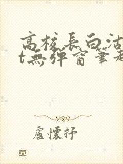 高校长白沽txt无弹窗笔趣阁封面