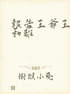 报告王爷王妃要和离