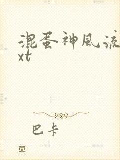 混蛋神风流史txt