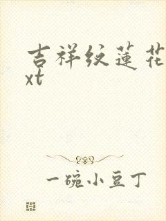 吉祥纹莲花楼txt