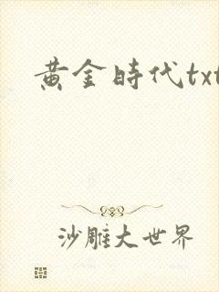 黄金时代txt