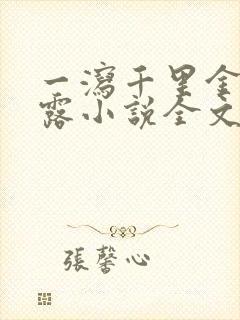 一泻千里金银花露小说全文免费阅读封面