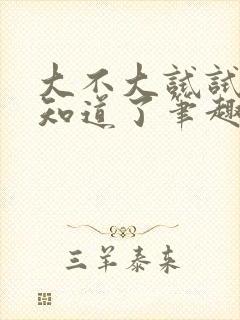 大不大试试不就知道了笔趣阁封面