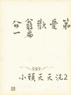 公翁欢爱第三十一篇封面