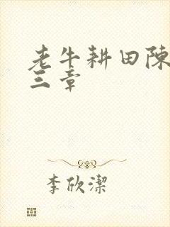 老牛耕田陈雪第三章封面