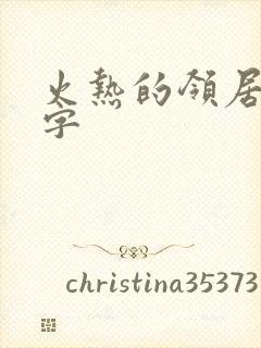 火热的领居中文字