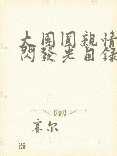 大团圆亲情会闪闪发光目录