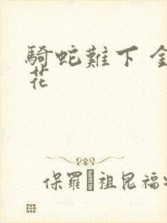 骑蛇难下 金银花封面