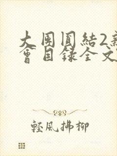 大团圆结2亲情会目录全文阅读视频