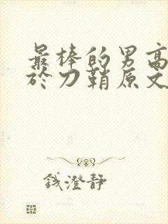 最棒的男高中生于刀鞘原文阅读封面