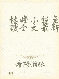 林峰小说免费阅读全文最新章节封面