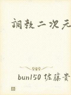 调教二次元封面