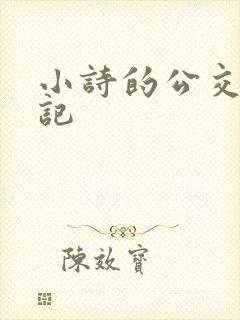 小诗的公交车日记