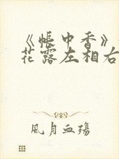 《帐中香》金银花露左相右相