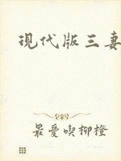 现代版三妻四妾