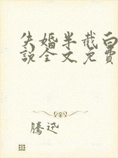 失婚半截白菜小说全文免费阅读