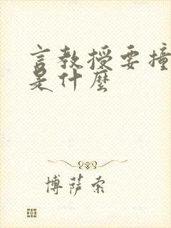 言教授要撞坏了是什么