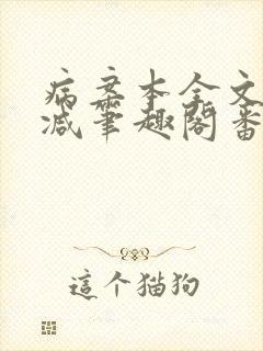 病案本全文未删减笔趣阁番外封面