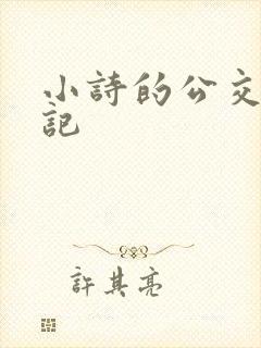 小诗的公交车日记
