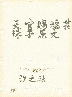 天官赐福花怜塞珠子原文