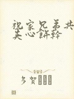 祝家兄弟共享后夹心饼干封面