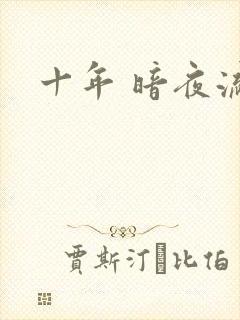十年 暗夜流光封面