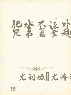 肥水不流外人田兄弟篇笔趣阁小说封面