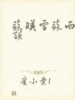 苏映雪苏雨柔小说