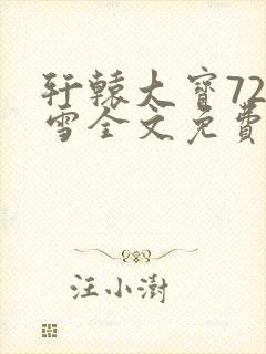 轩辕大宝720雪全文免费阅读