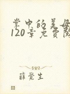 掌中的美母版主120章免费阅读