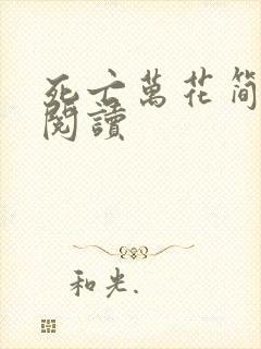 死亡万花简小说阅读封面