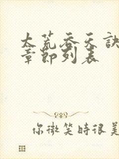 太荒吞天诀最新章节列表