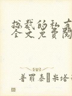 总裁的私有宝贝全文免费阅读