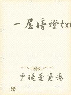 一屋暗灯txt
