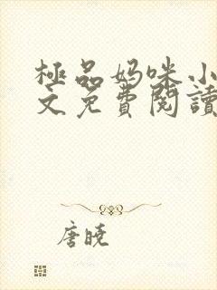 极品妈咪小说全文免费阅读