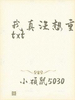 我真没想重生啊txt封面