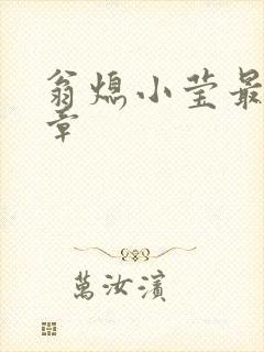翁熄小莹最新节章