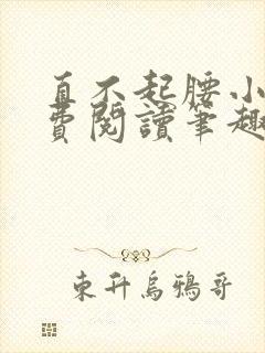 直不起腰小说免费阅读笔趣阁无弹窗