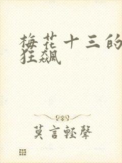 梅花十三的乳液狂飙
