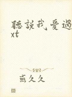 听说我爱过你txt