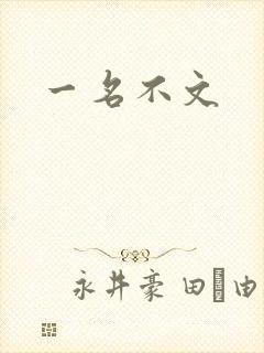 一名不文封面