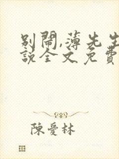 别闹,薄先生小说全文免费阅读