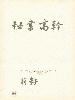 秘书高干封面