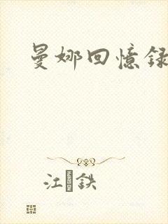 曼娜回忆录小说封面