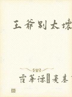 王爷别太坏封面