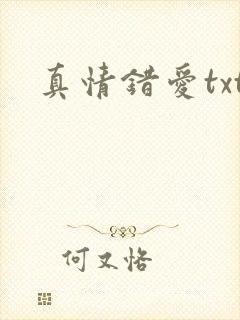 真情错爱txt封面