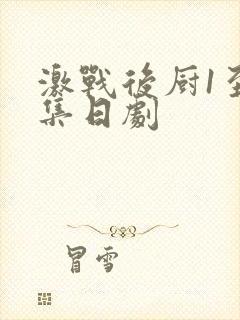 激战后厨1至5集日剧封面